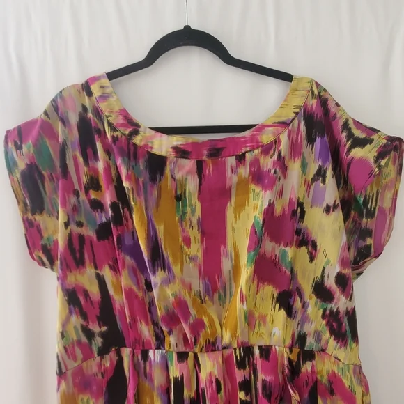 Speed Control Size 2X, Cap sleeve, tie back, bold print midi dress - Picture 4 of 9